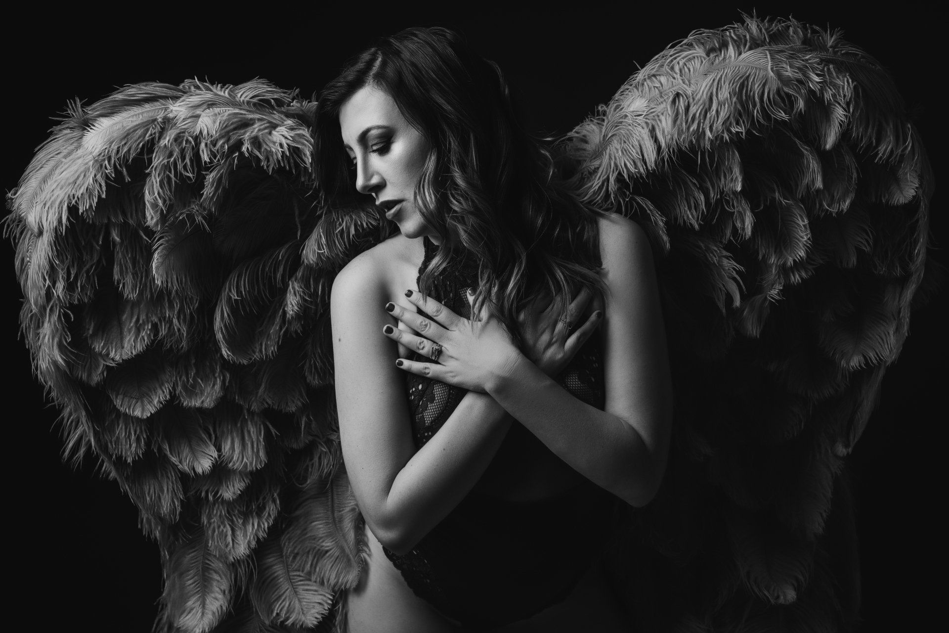 boudoir angel session