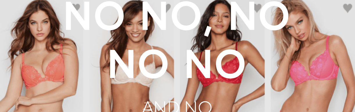  A group of women in bras with the words 