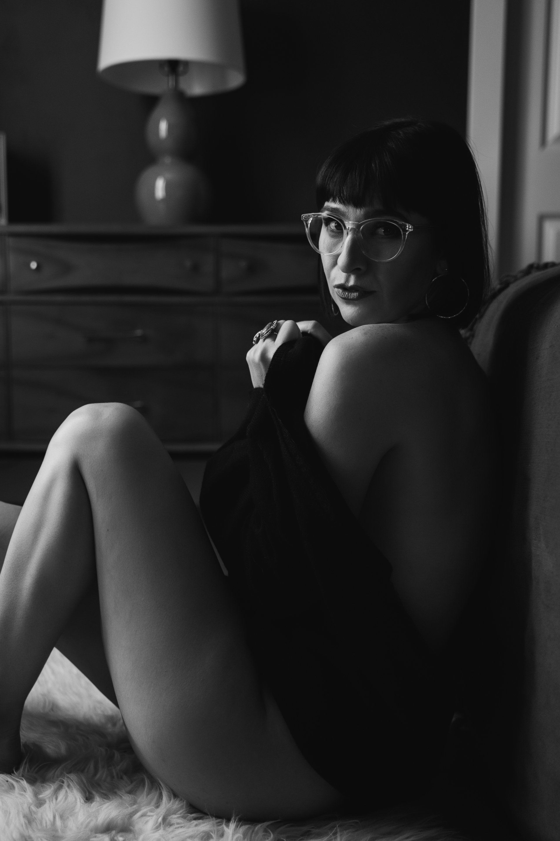 Black and White Ms. S | Boudoir Photography Ogden, Utah
