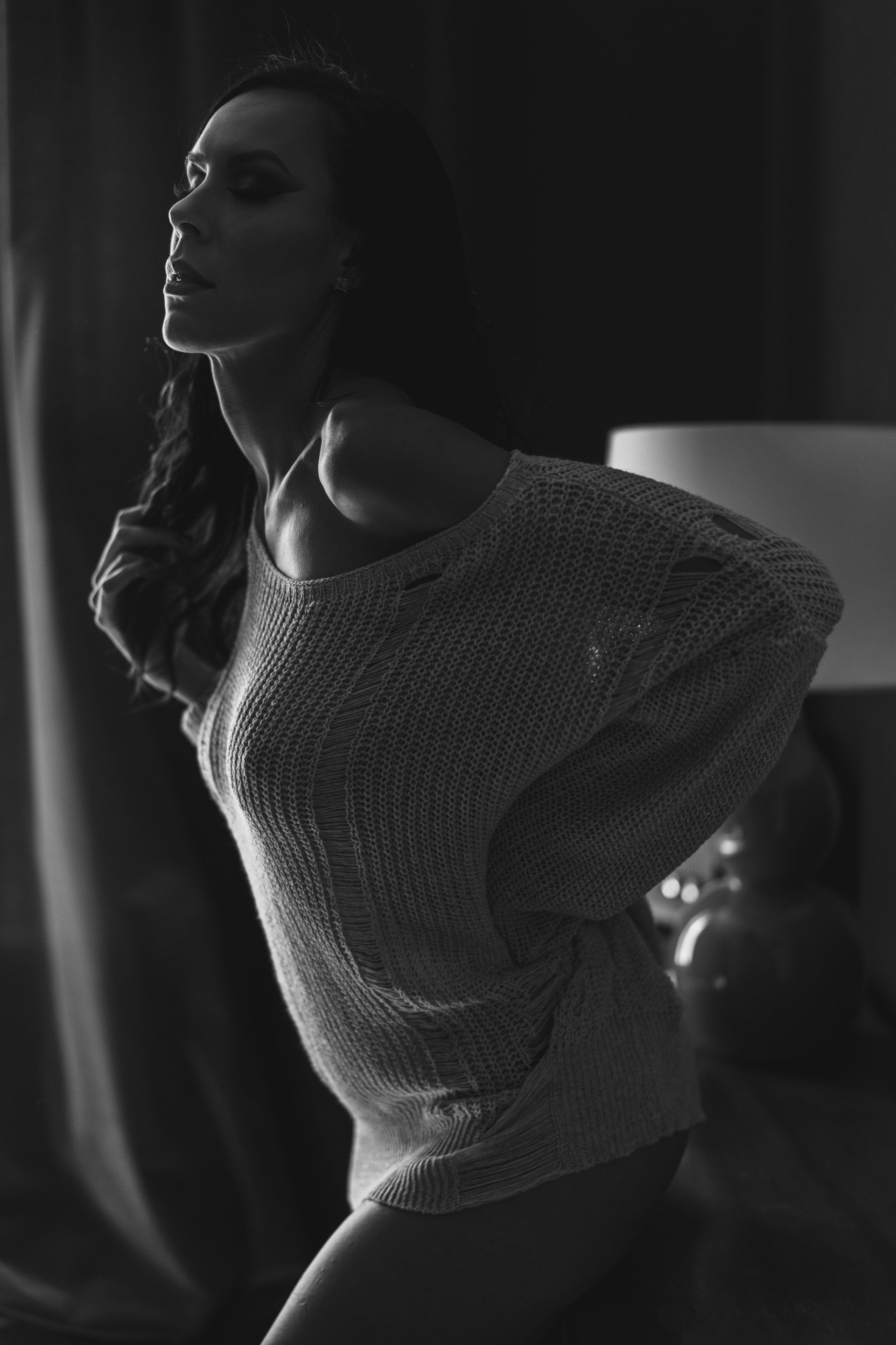Black and White Ms. C | Boudoir Photo Shoot, SLC
