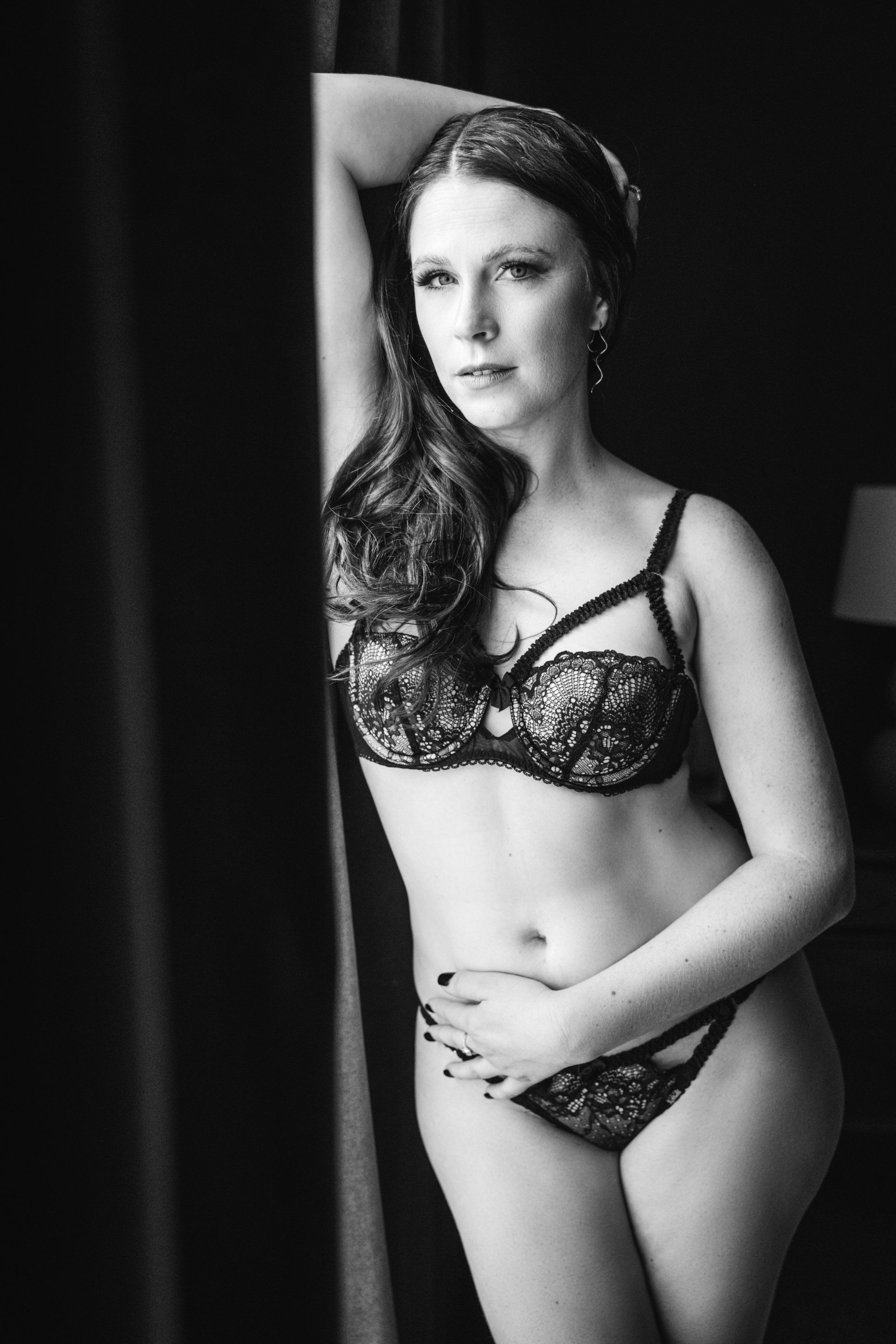sexy photoshoot in lace lingerie