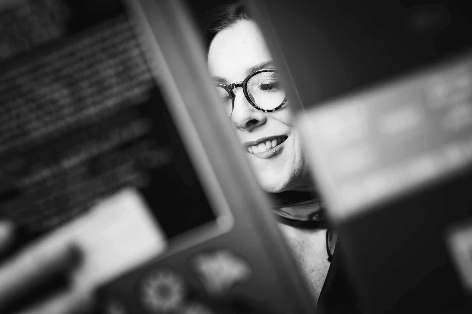 sexy boudoir shoot with glasses Salt Lake City