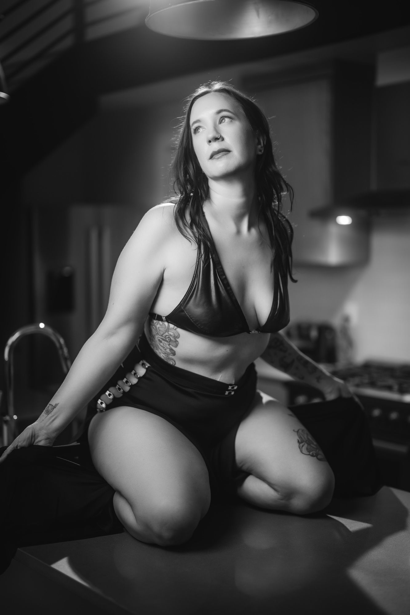 Black and white boudoir in Ogden Utah
