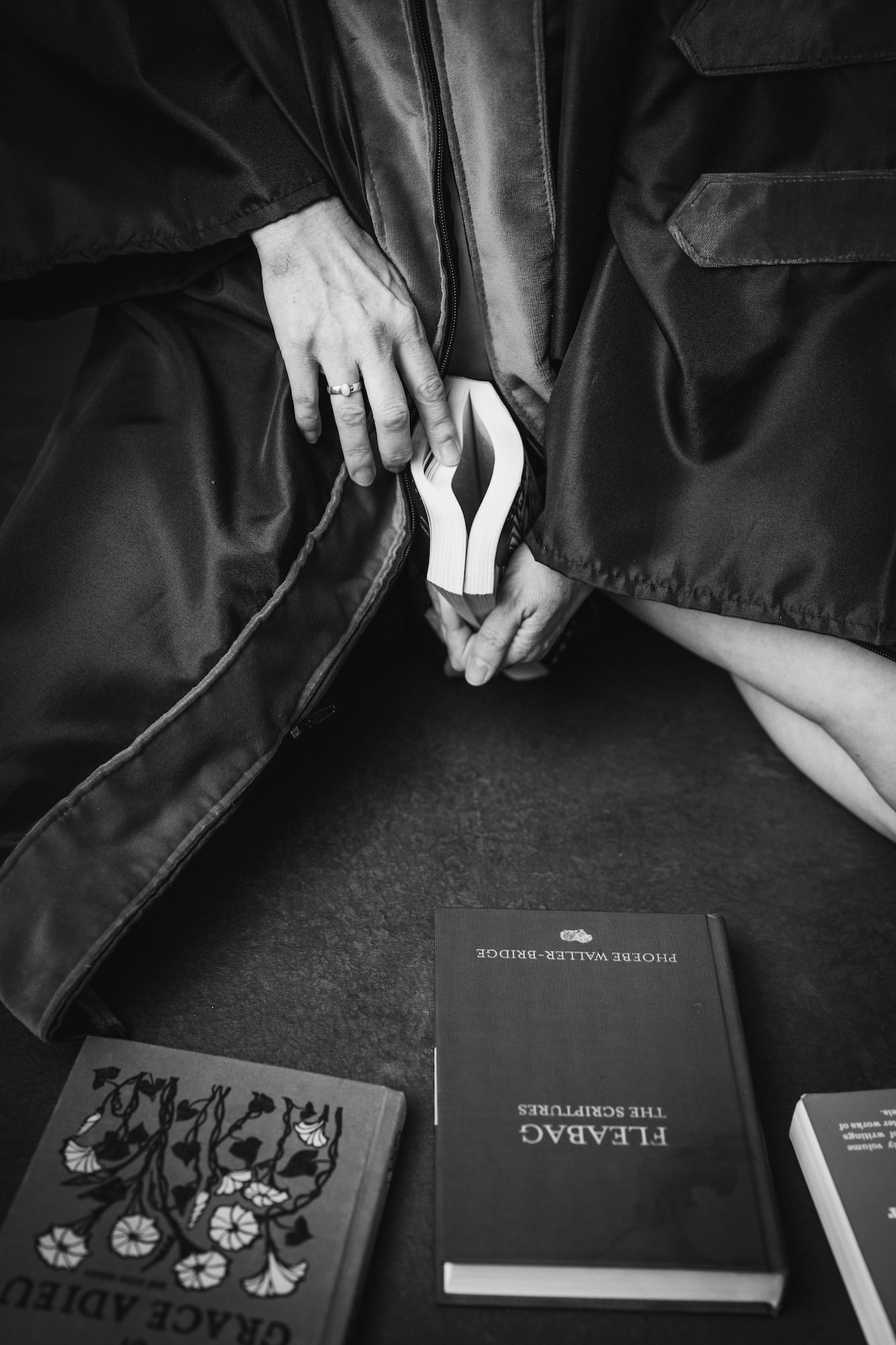 boudoir photo shoot with books Utah