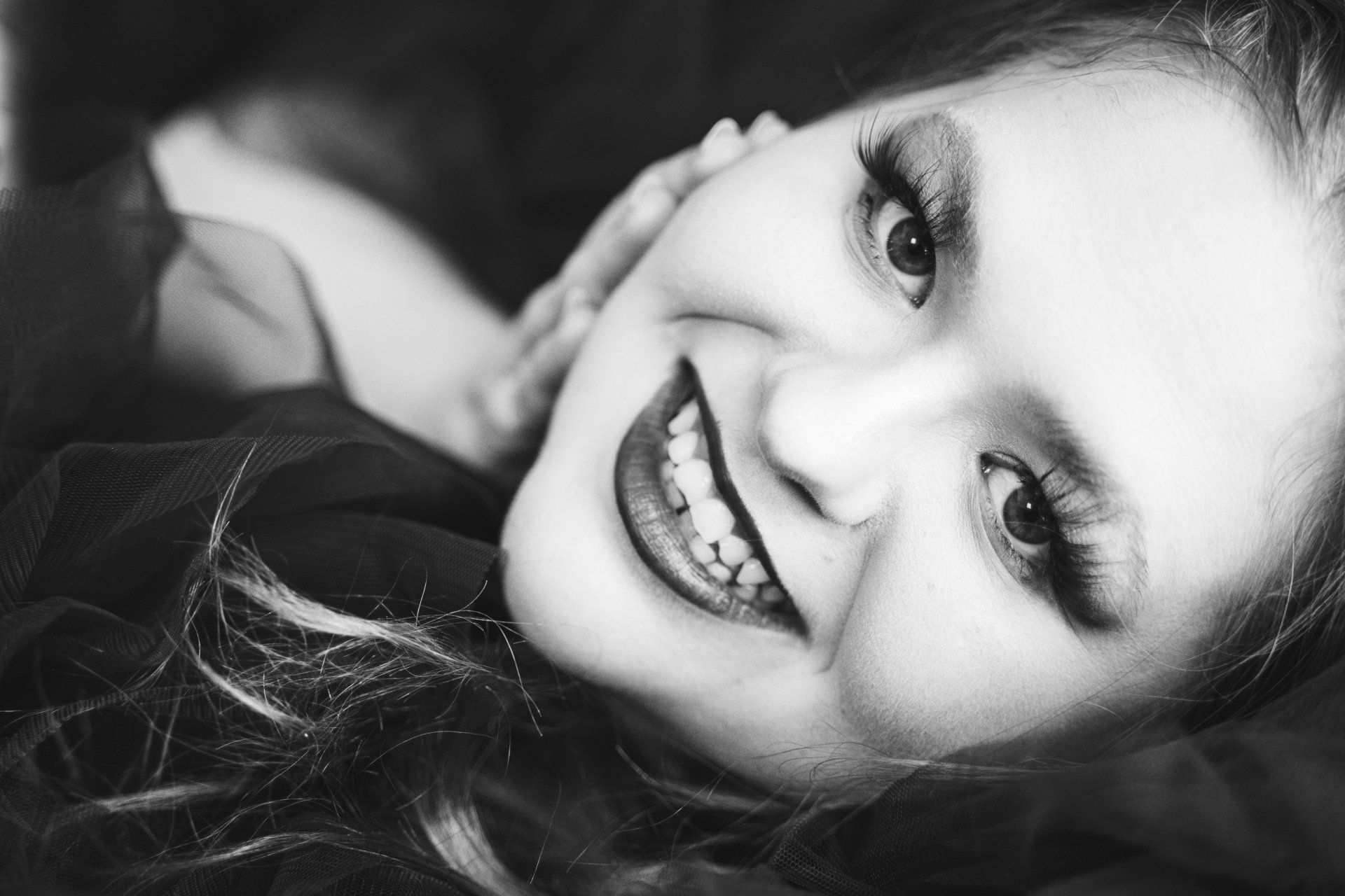 sexy portrait of woman smiling