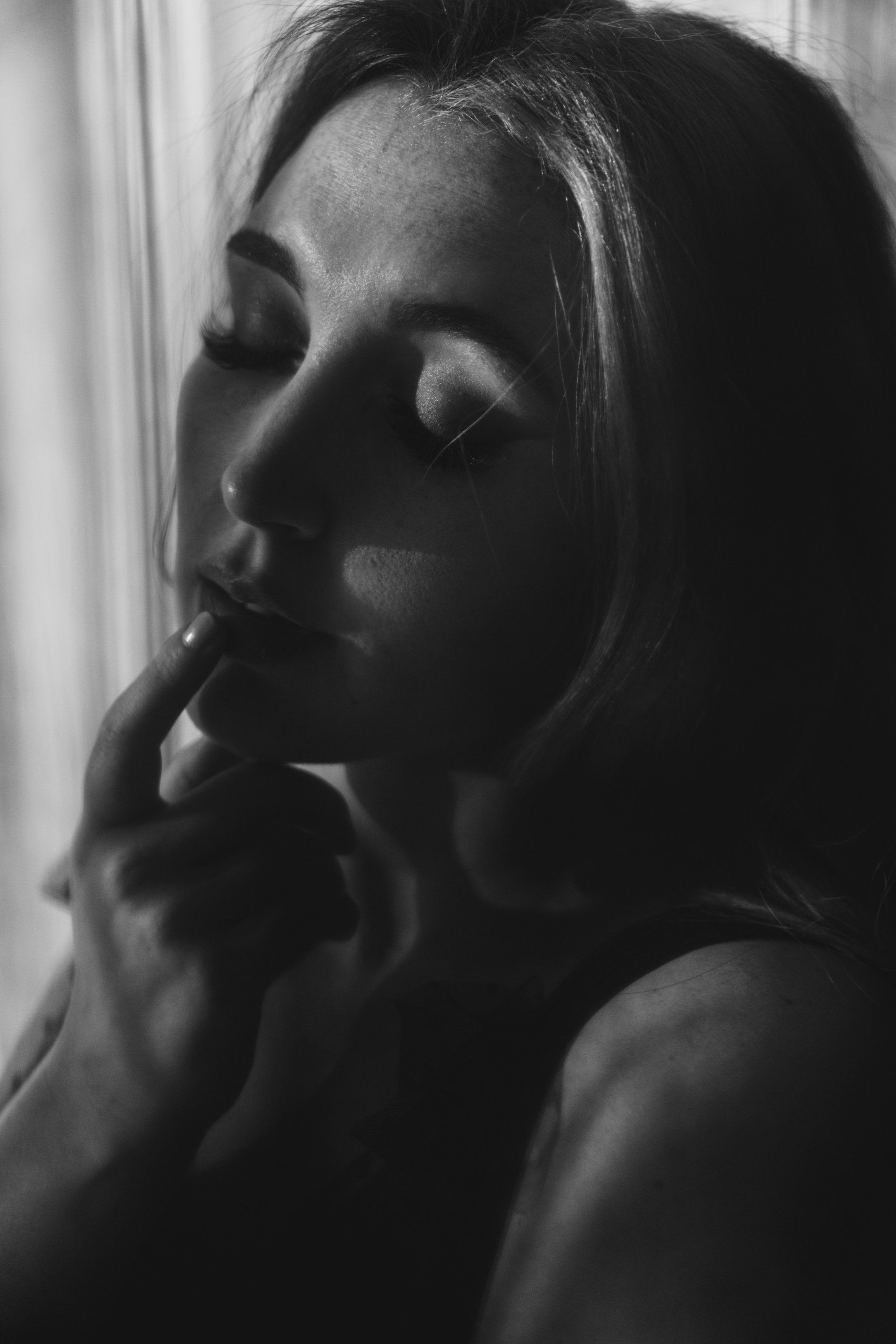 Ms. H Color, Light, Black + White | Ogden Boudoir Photoshoot