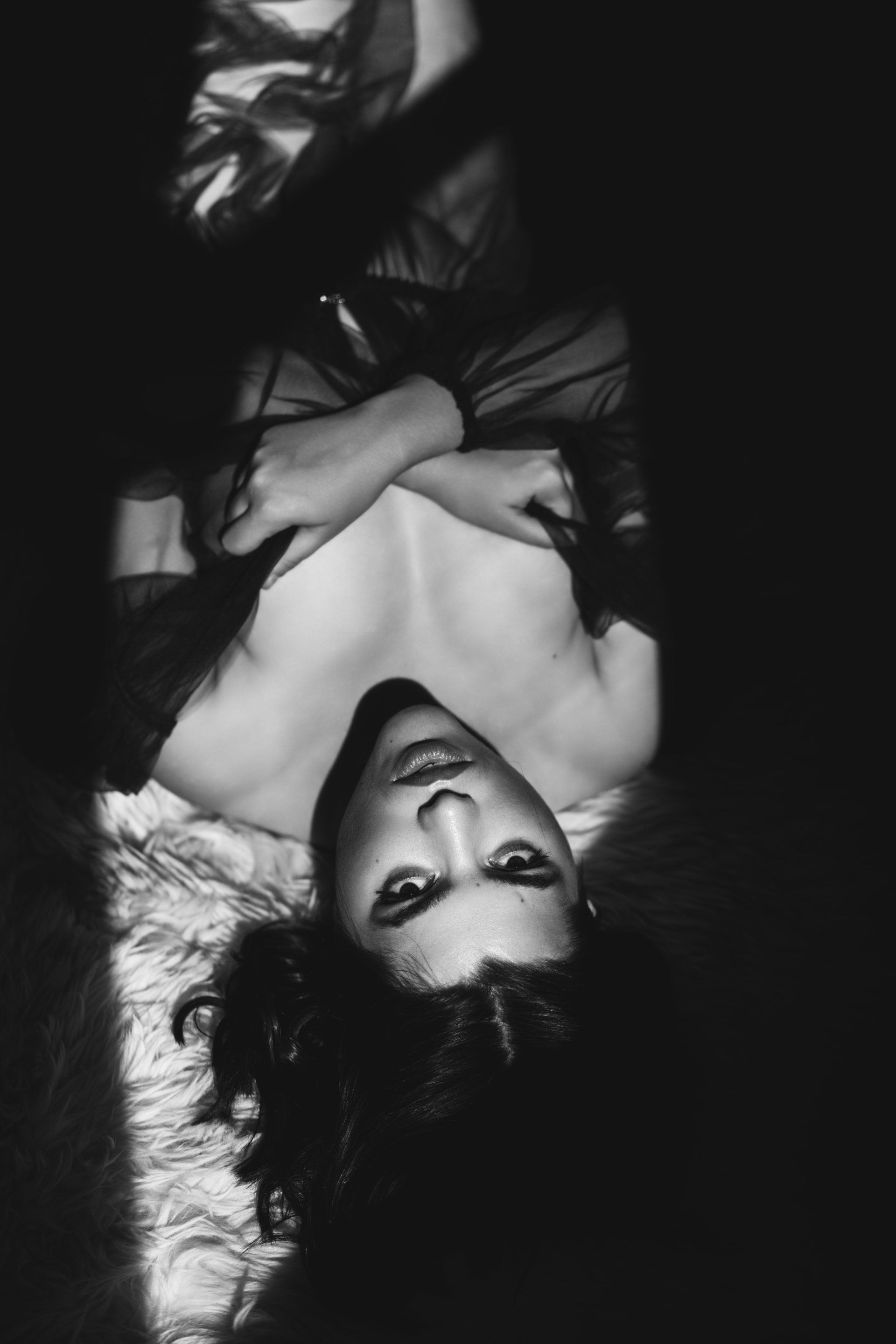 black and white boudoir Utah