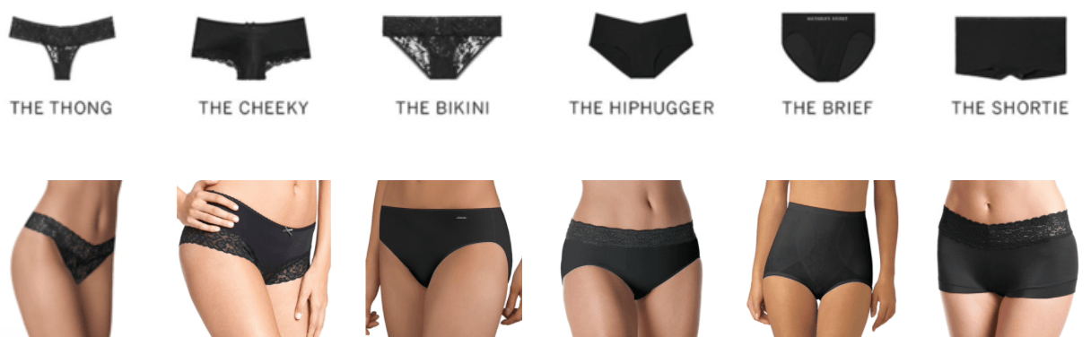 Different kind of undies