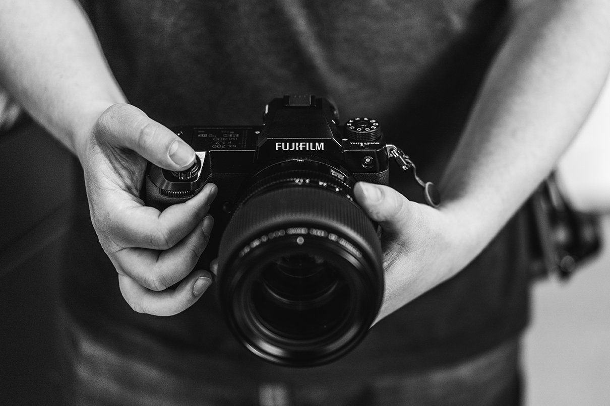 camera in hands