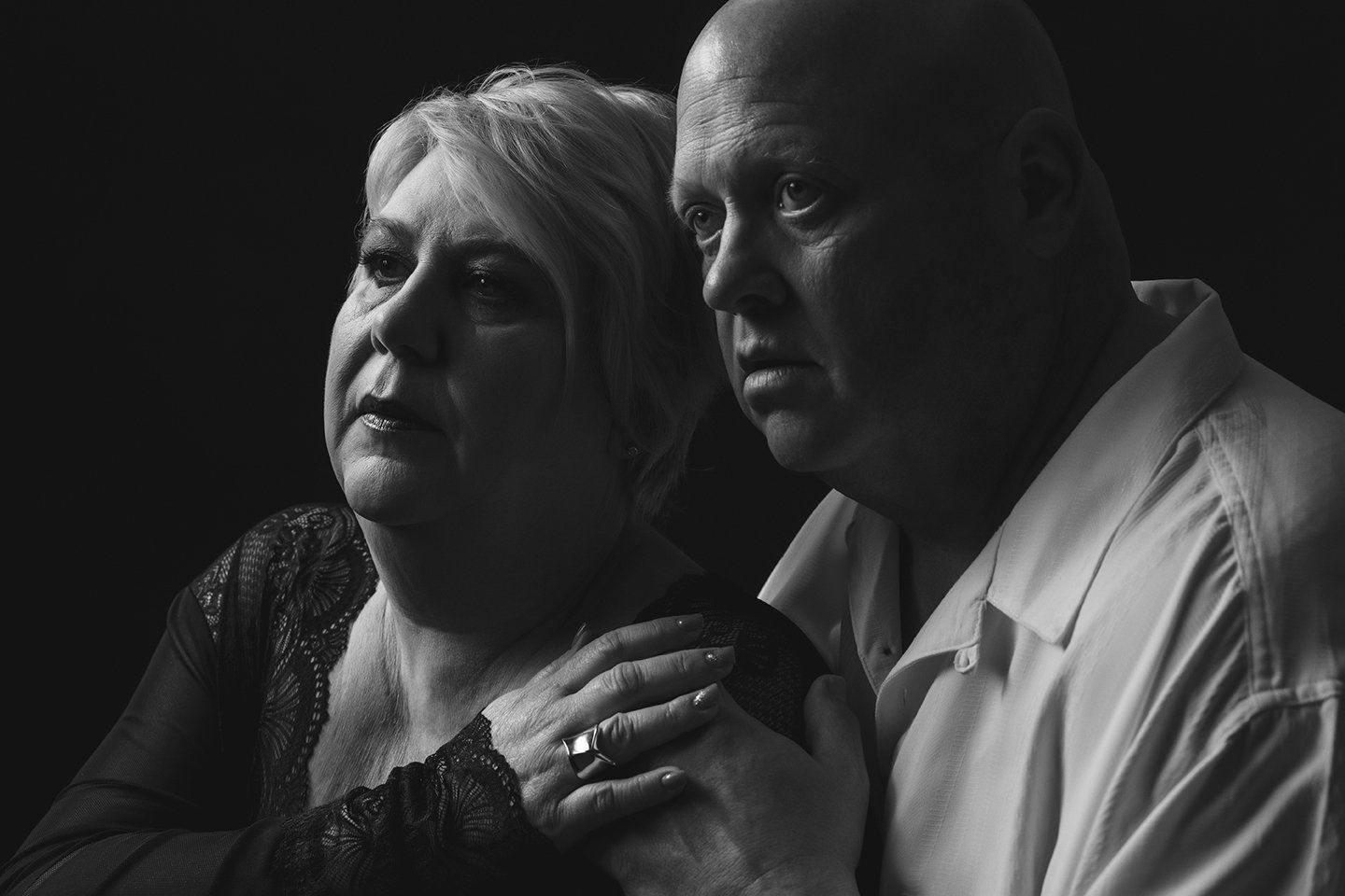 couples portrait in black and white