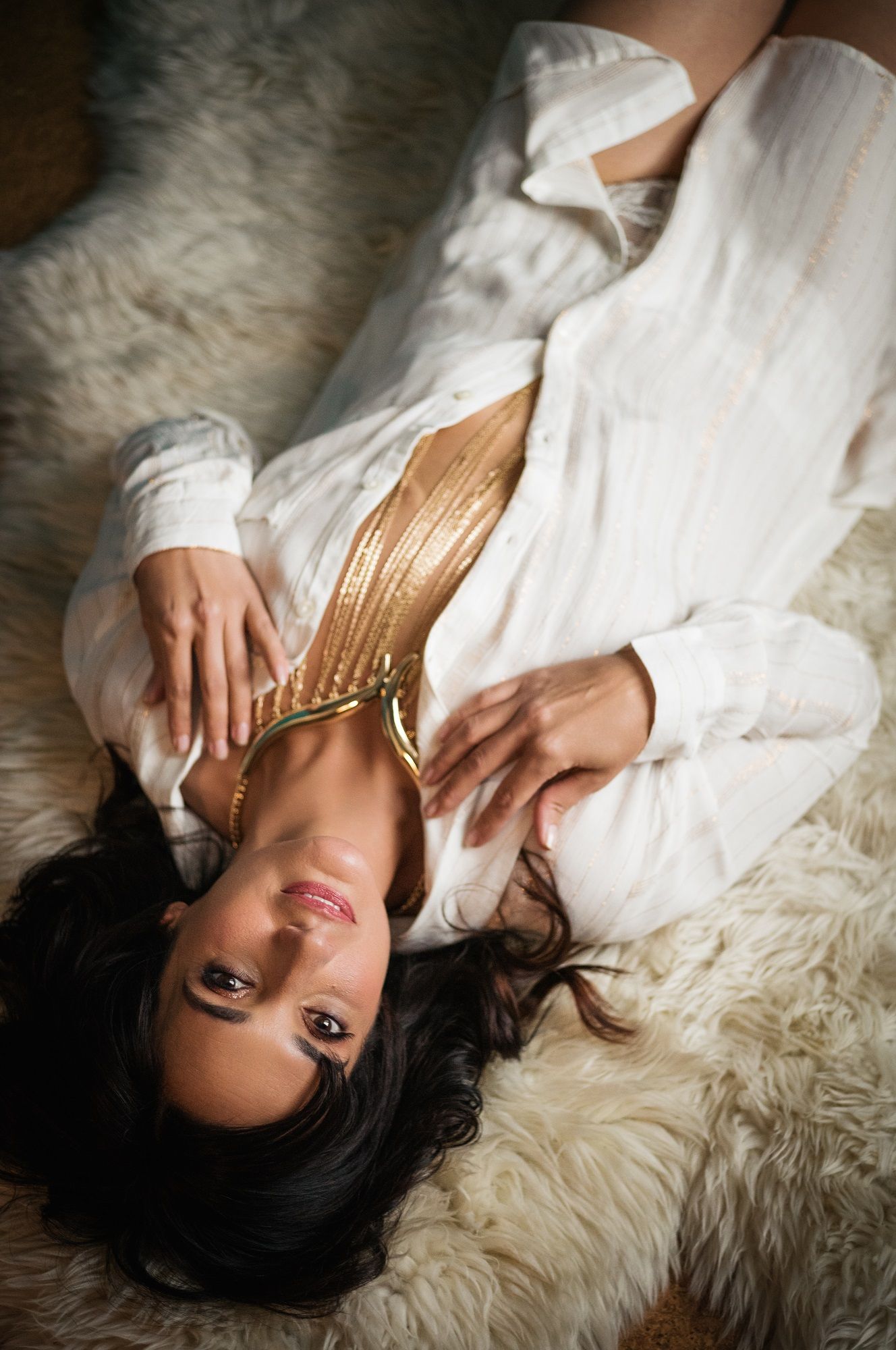 angelic boudoir modeling photo