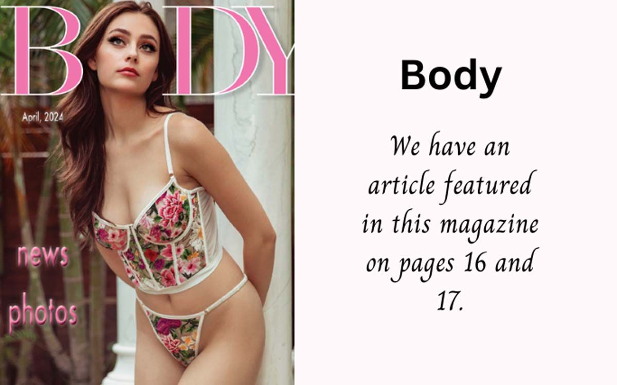 A woman is on the cover of a magazine called body