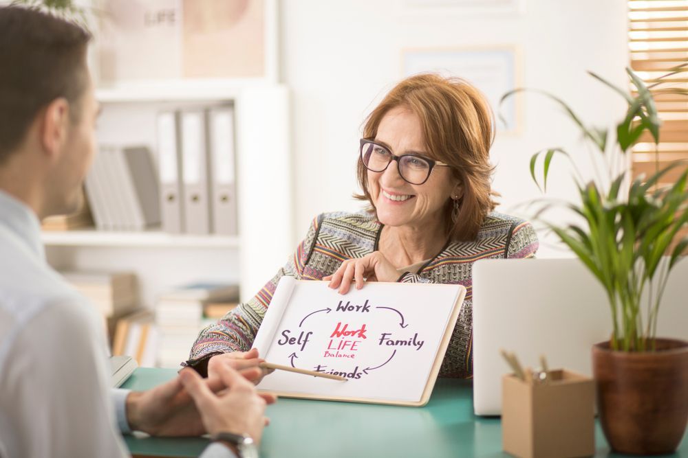 Woman Showing a Diagram — Moving Beyond OK In Mount Warren Park, QLD