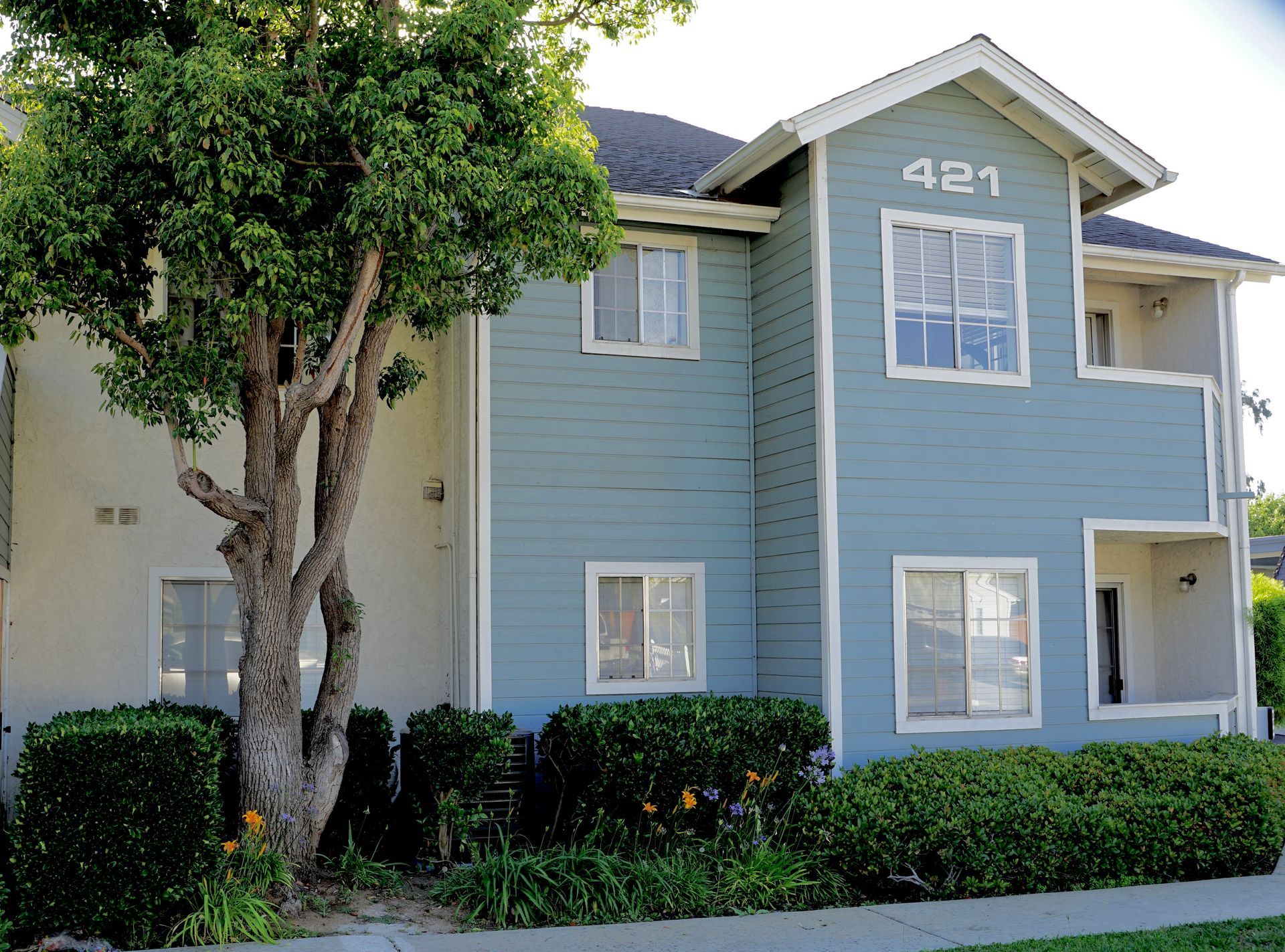 A building with the number 421 on it