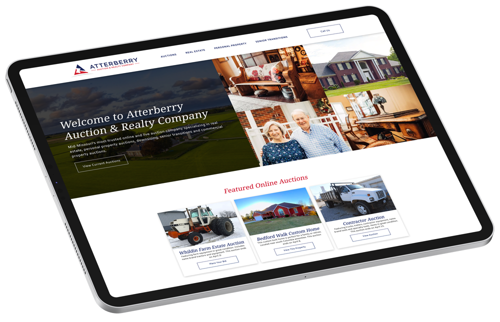 With Atterberry Auction & Realty Co.’s Online Auctions in Mid-MO, You Can Sell From Your Tablet!