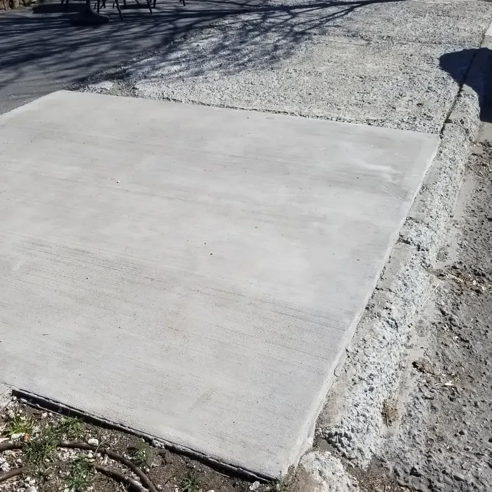 Concrete repair slab replacing freeze-damaged surface, worked on by Elite Form Concrete in Eagle Mountain, UT.