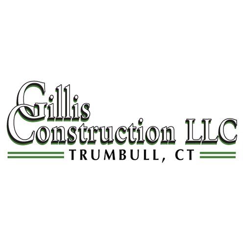 A logo for a construction company called gillis construction llc.