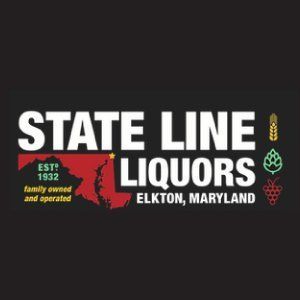 The logo for state line liquors in elkton maryland