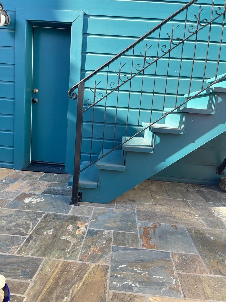 Blue Staircase — San Francisco, CA — International Ornamental Iron Works