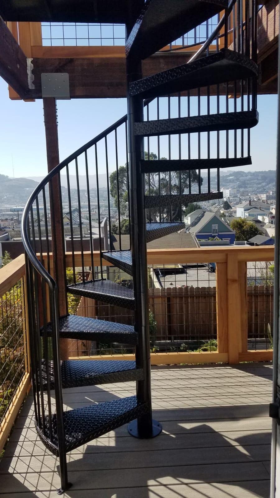 Spiral Stair Railing — San Francisco, CA — International Ornamental Iron Works