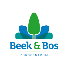 Beek & Bos Zorgcentrum logo with green and blue leaf-like shapes