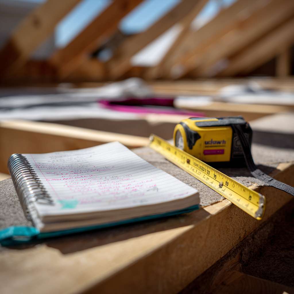 Close-up of a wind mitigation inspection in progress