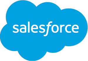 Salesforce logo: white text 