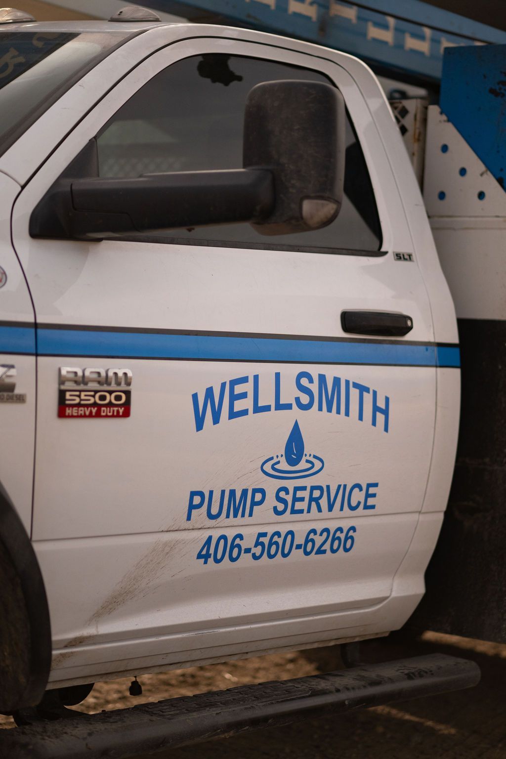 White Ram 5500 truck door with