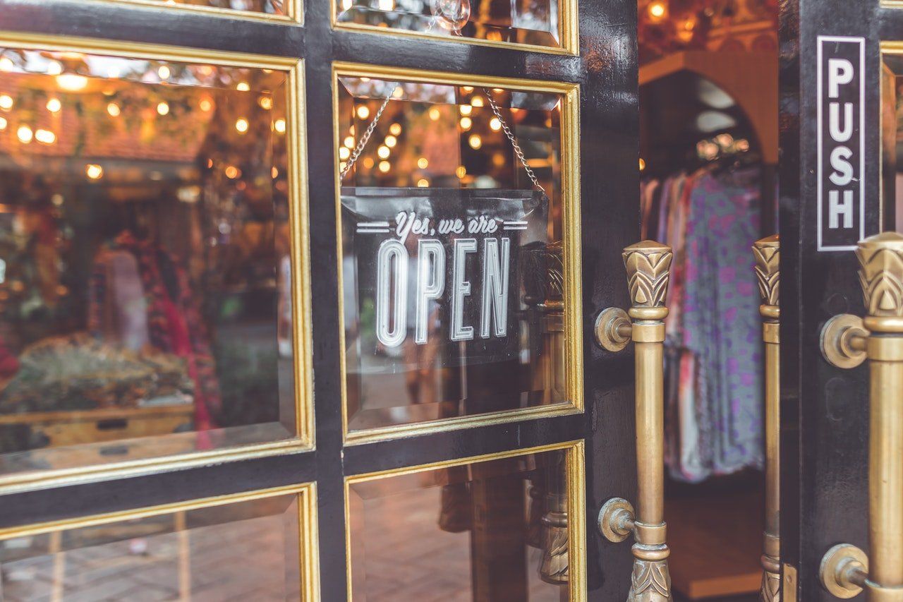 retail entrance store front door