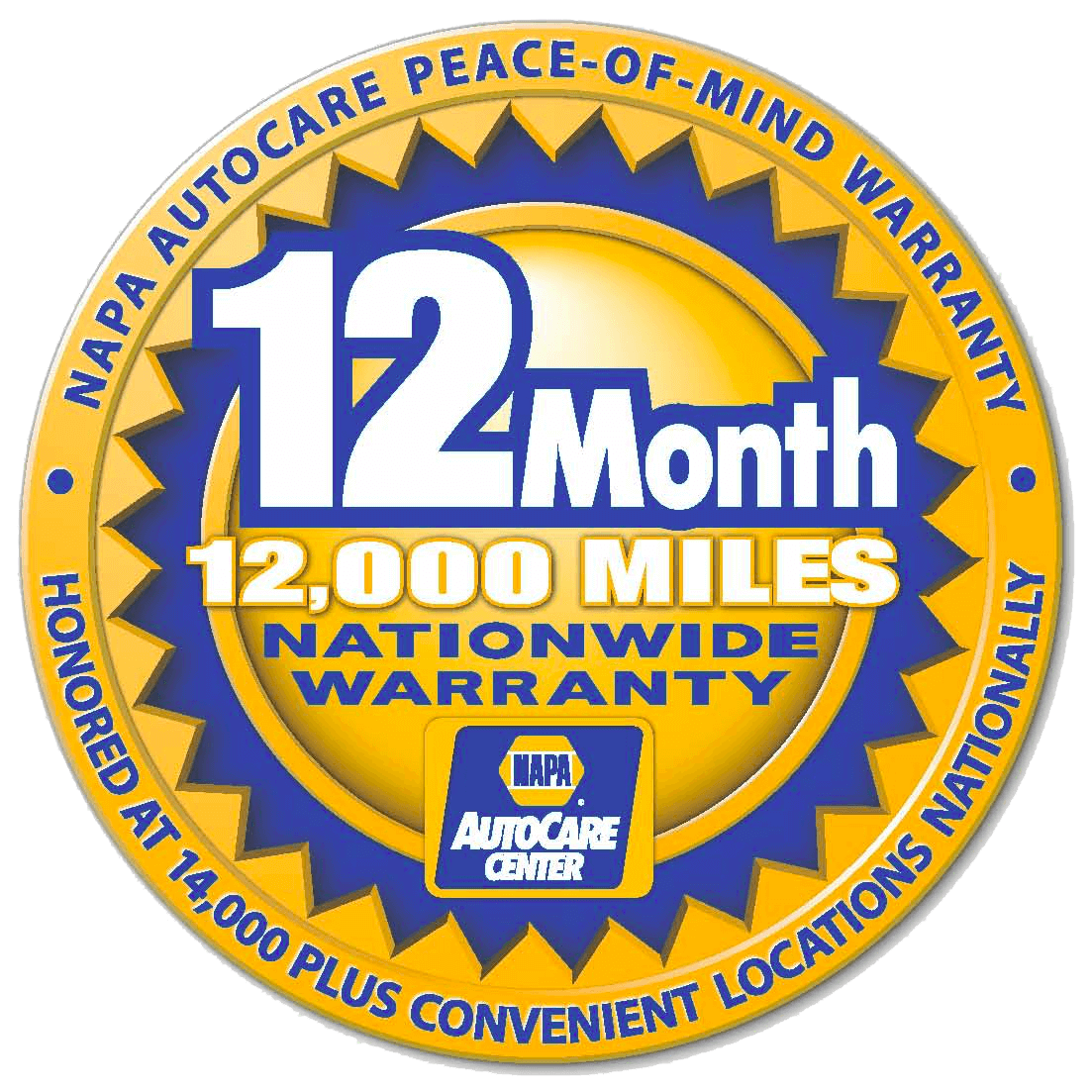 NAPA Autocare Peace Of Mind Warranty 12 Month / 12,000 Miles | Hayden Car Clinic