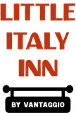 A logo for the little italy inn by vantaggio
