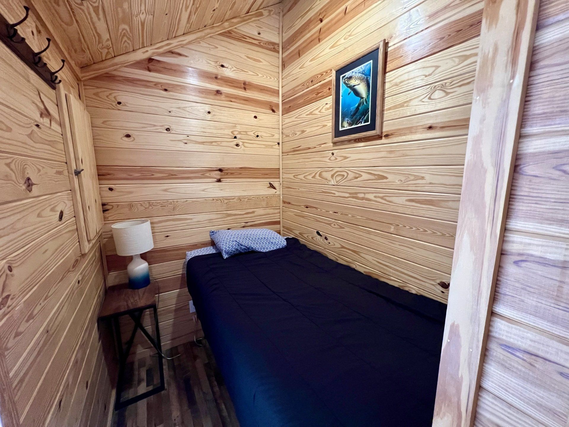 second twin bed in zoo cougar cabin at copper johns