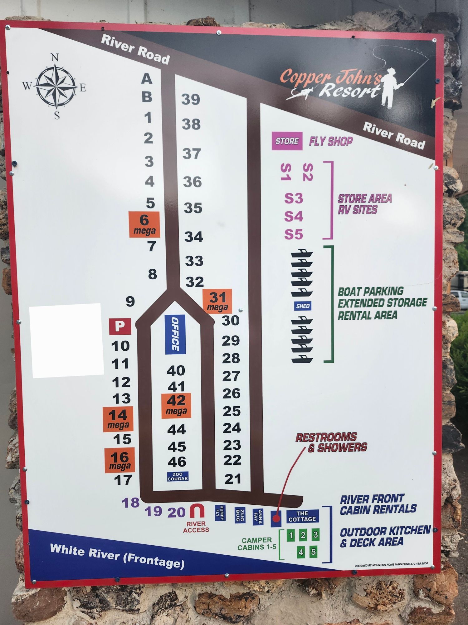 Map of Copper John's Resort