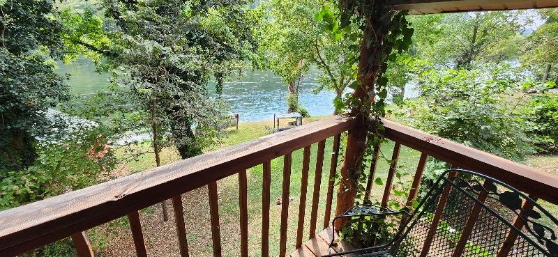 log bathhouse at copper johns resort for camper cabin and RV guests
