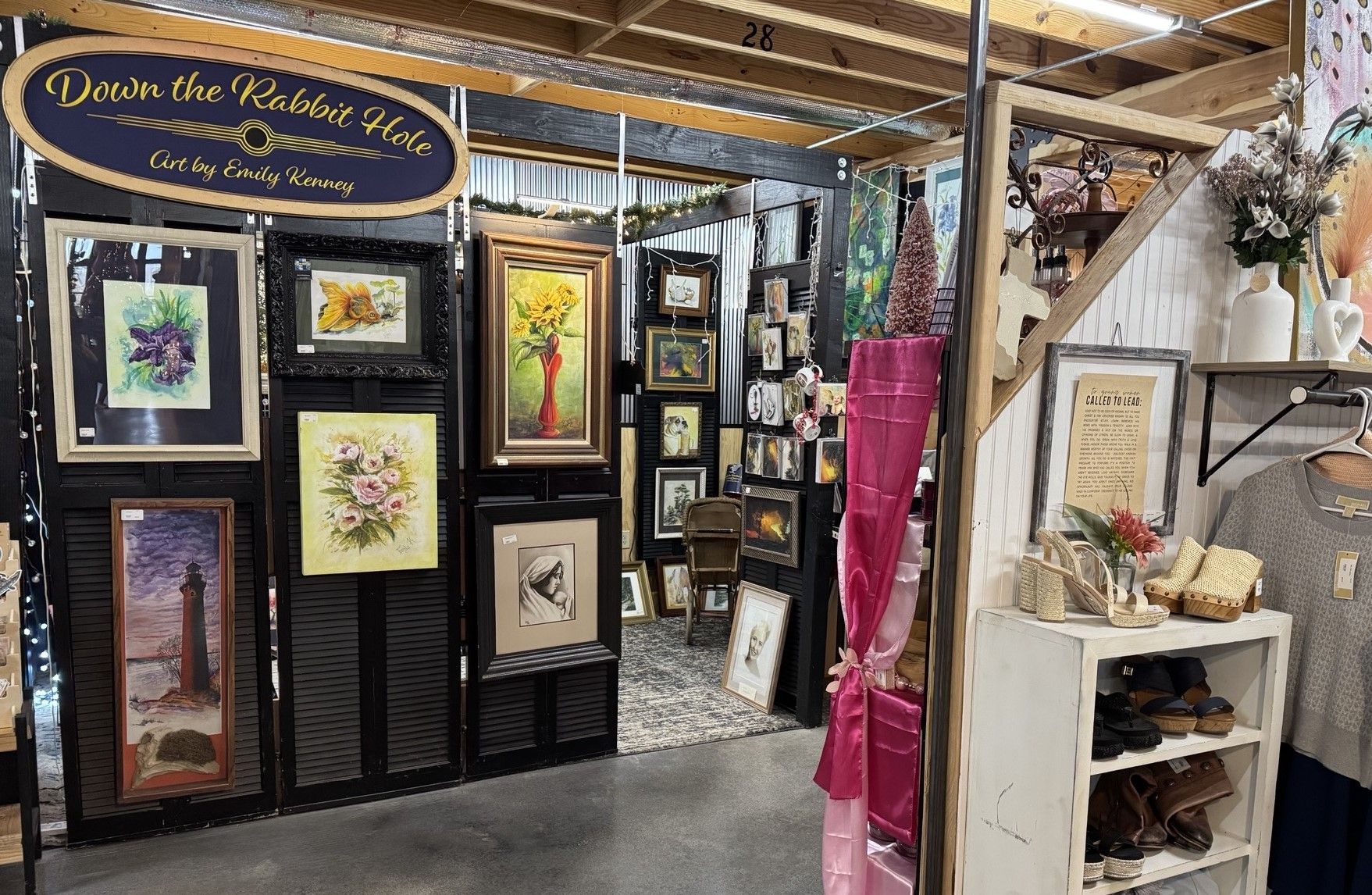 framed local art Rabbit Hole Art Gallery