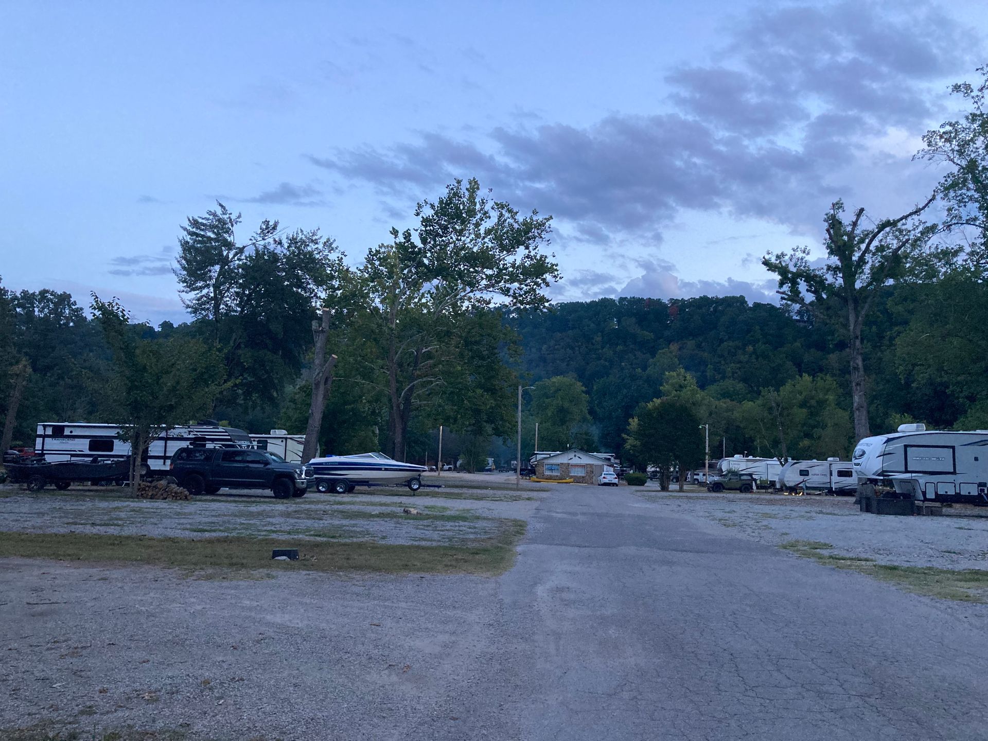 extra large rv sites with boat and atv parking at copper johns resort