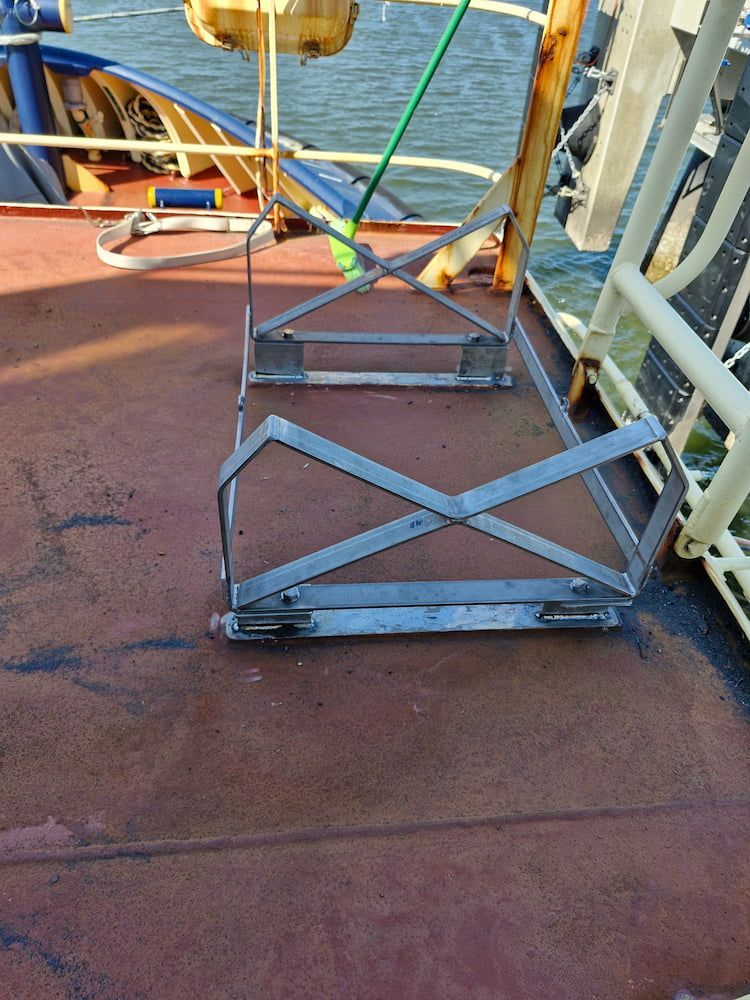 Metal Ladder-like Structure on a Boat Deck — Cairns Metal Works in Portsmith, QLD