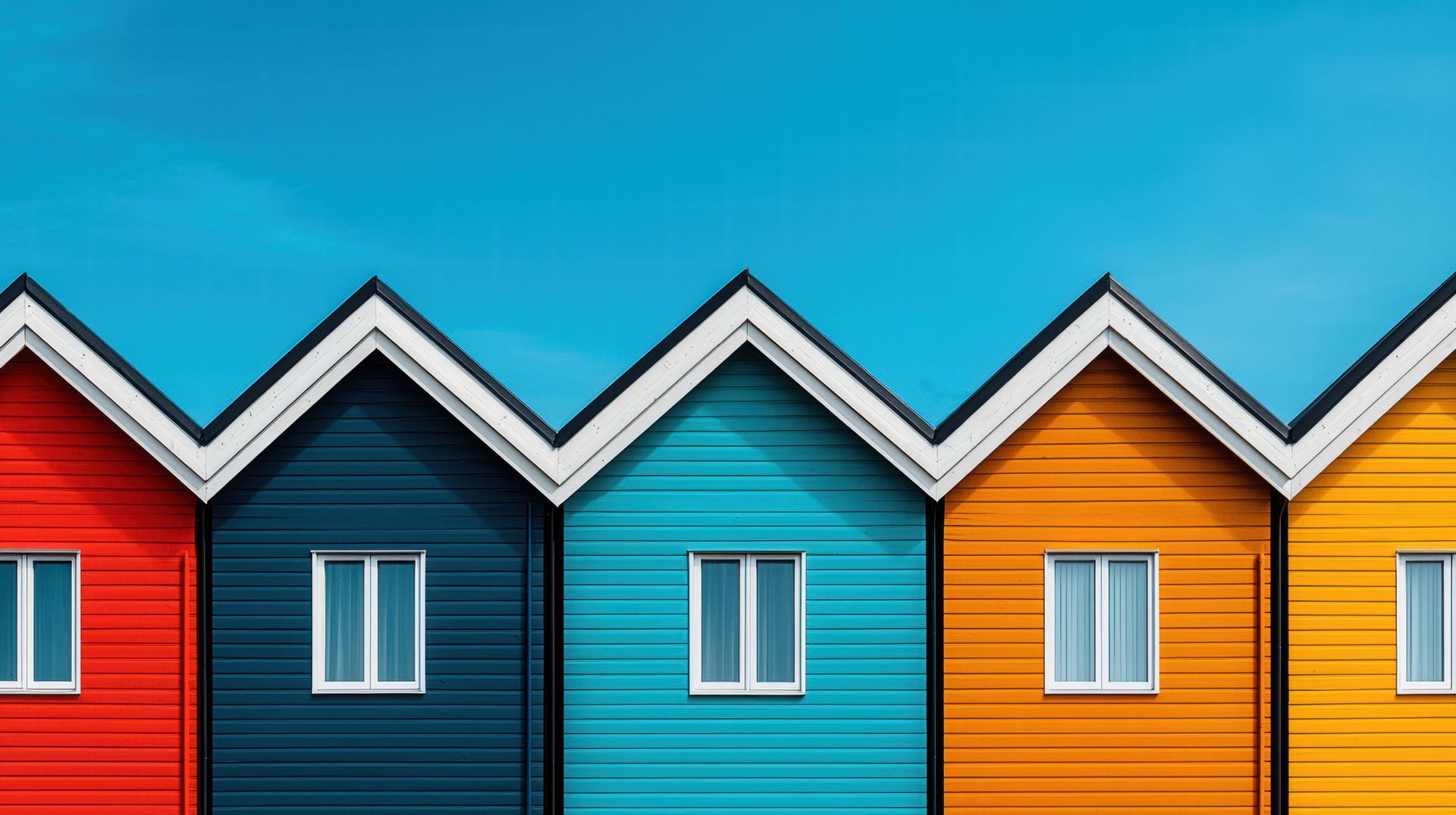 Row of colorful houses
