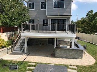 Second Story Deck Built With Composite Decking And Rails  — Staten Island, NY — Decks R Us