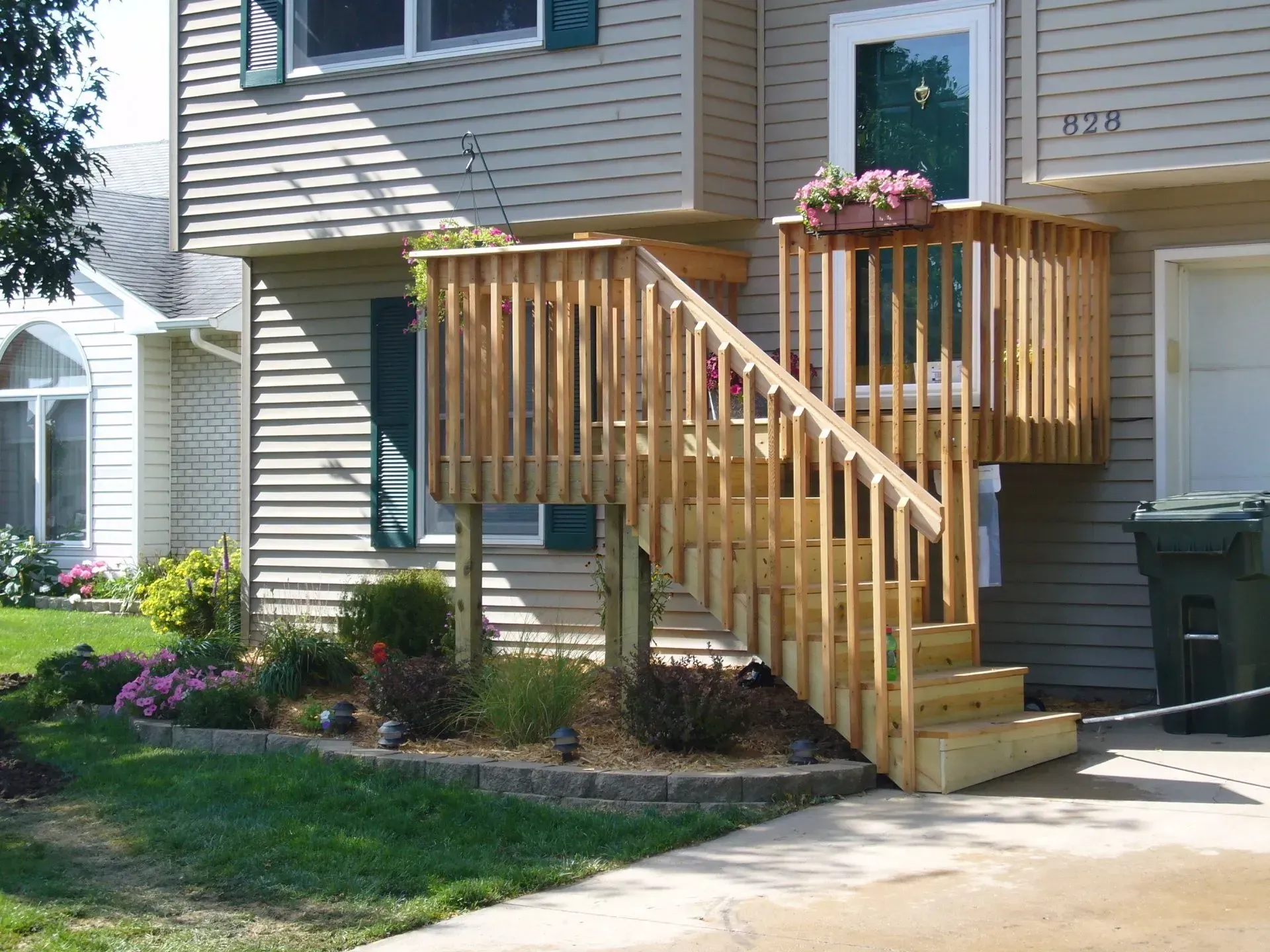 Wooden Front Porch Stairs — Iowa City, IA — Olson Remodeling & Construction