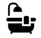 a black and white silhouette of a clock free icon