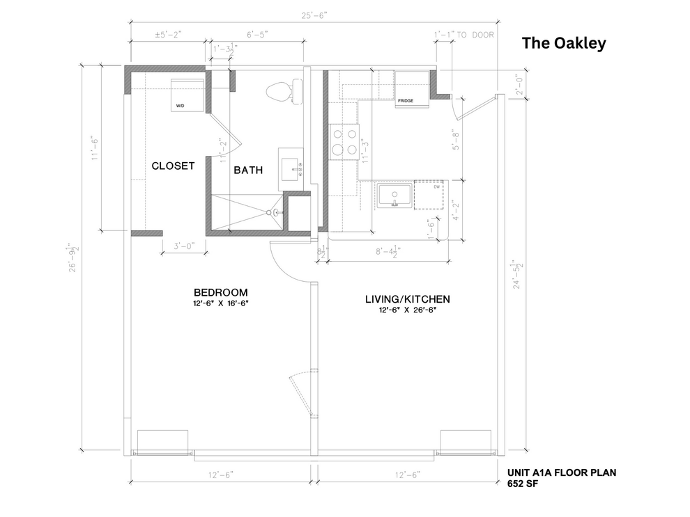 Schematic drawing of an apartment at SilverFern