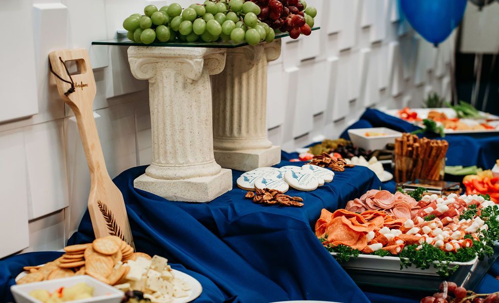 A side view of the refreshments table during the Silverfern grand opening