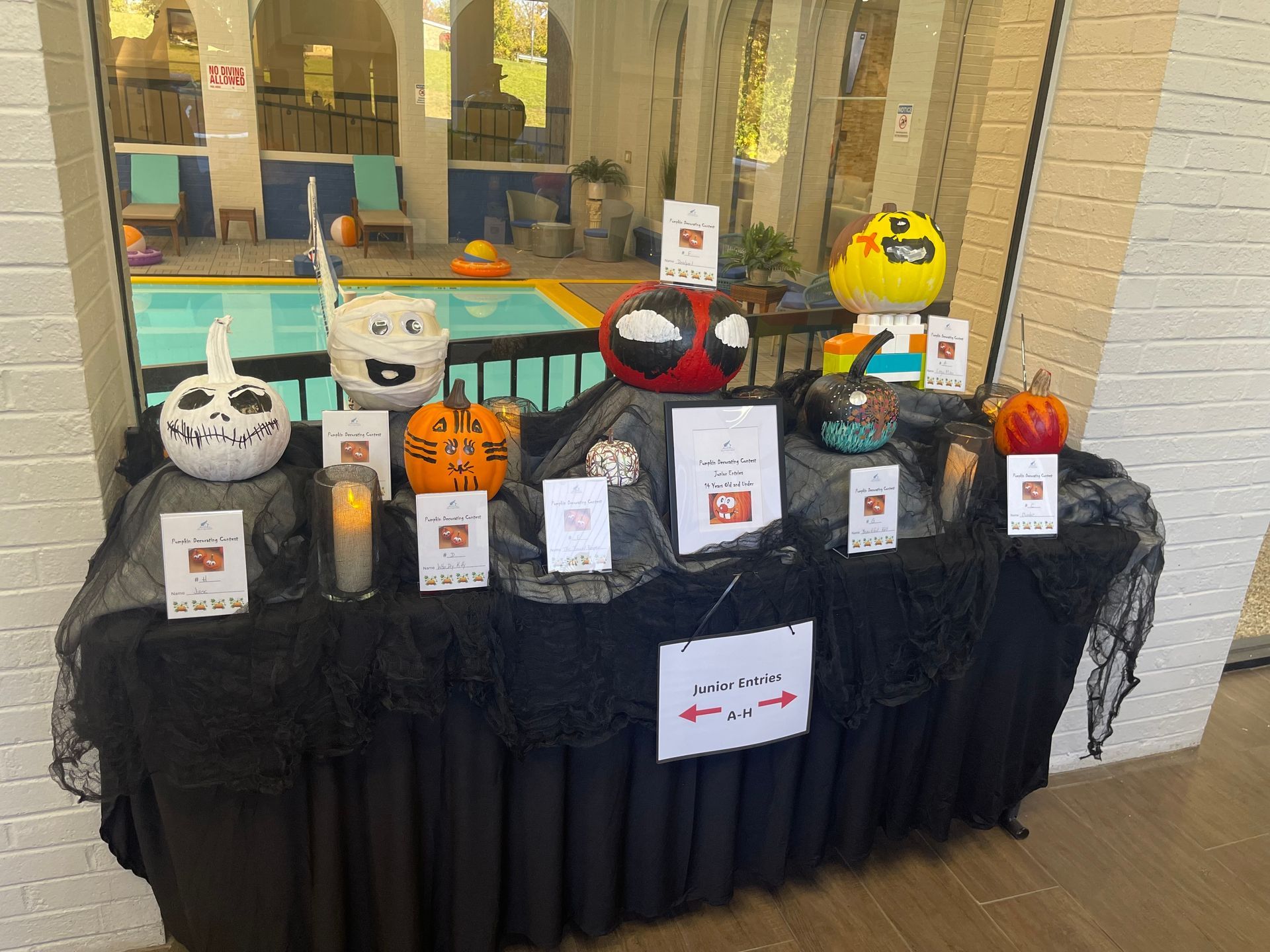 Junior entries in the pumpkin decorating contest