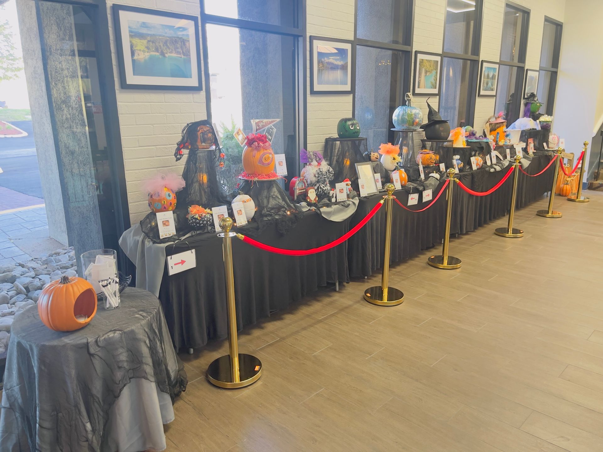 Entries in the pumpkin decorating contest