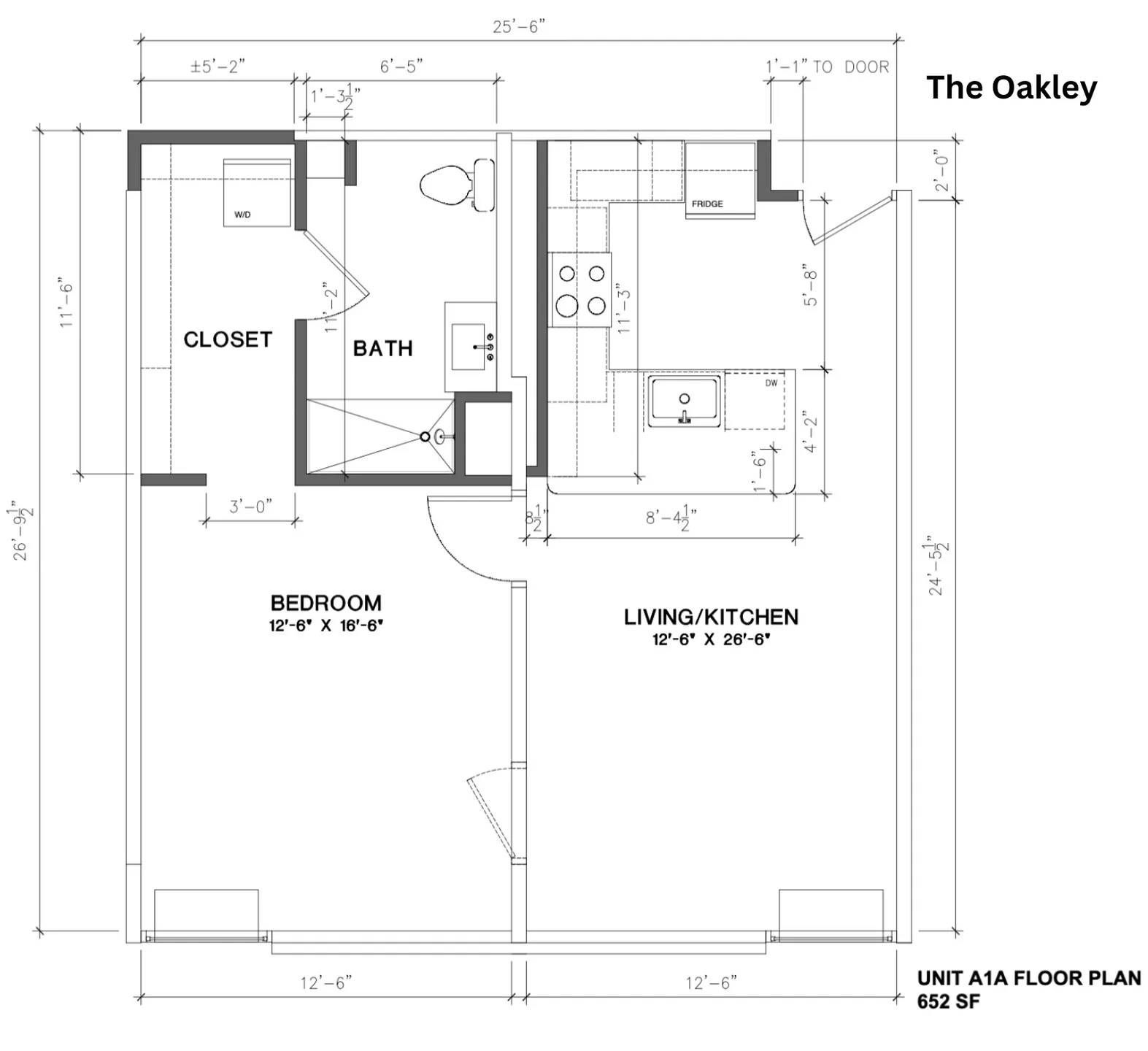 Floor plan for The Oakley apartment at Silverfern