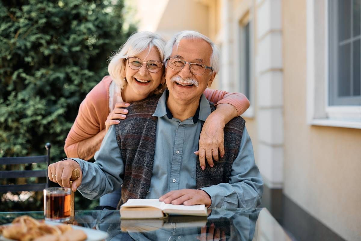Happy couple living independently near Cincinnati, OH