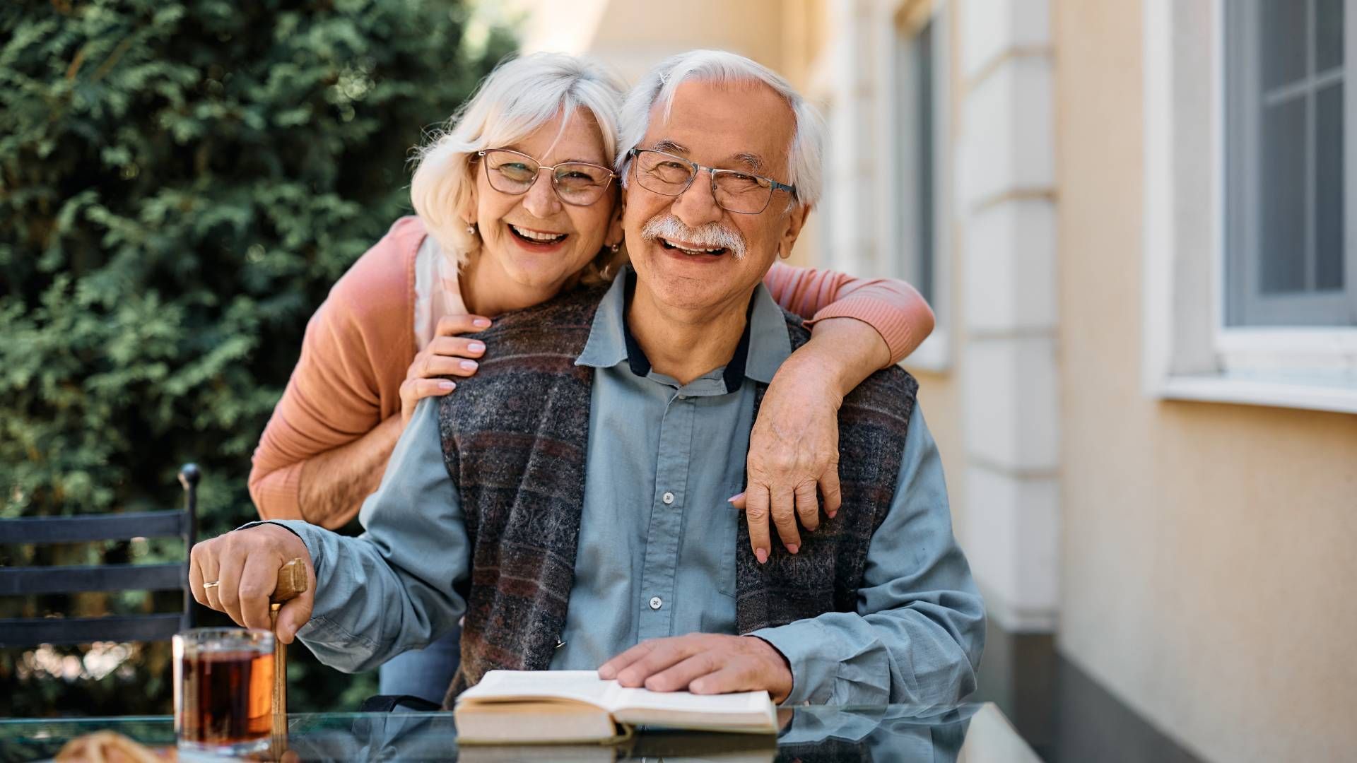Happy couple living independently near Cincinnati, OH