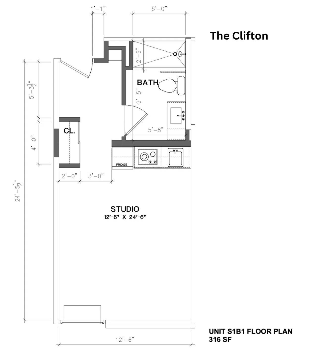 Floorplan for The Clifton configuration at Silverfern