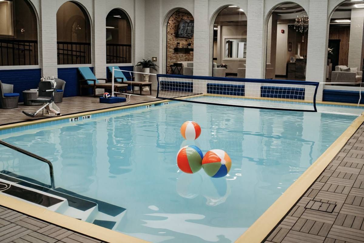 The swimming pool at Silverfern Senior Living at Silver Fern Senior Living near Cincinnati, OH